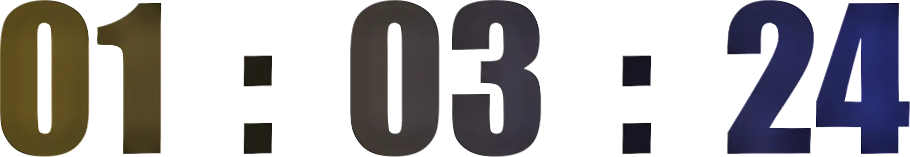 01 : 03 : 24