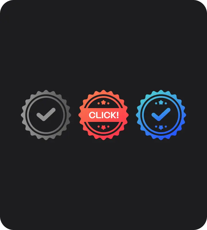 Submission button design tailored to brand tone and manner.
