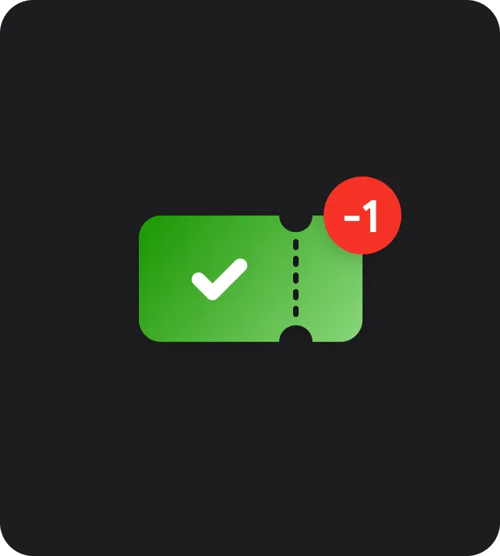 Entry ticket deduction settings.
