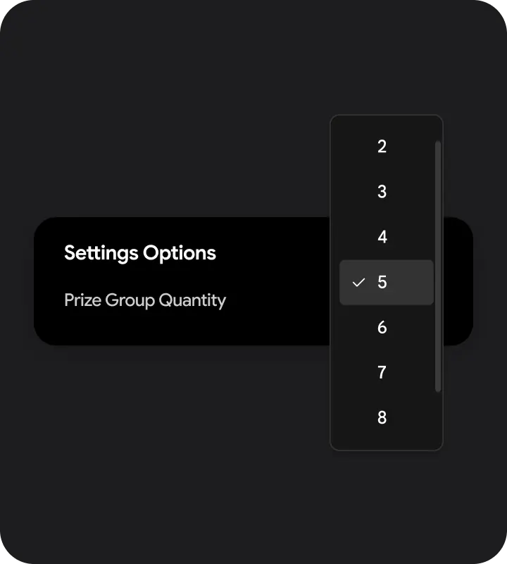 Entry button count that creates the fun of choosing.