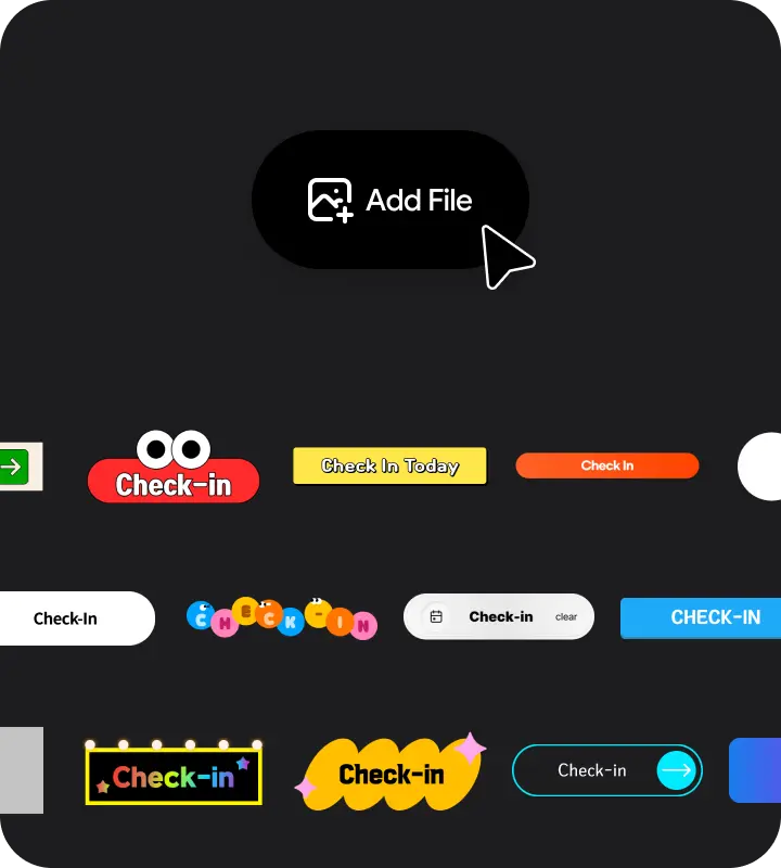 Submission button design tailored to brand tone and manner.