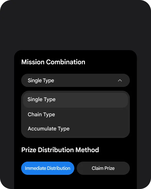 Mission combination settings.