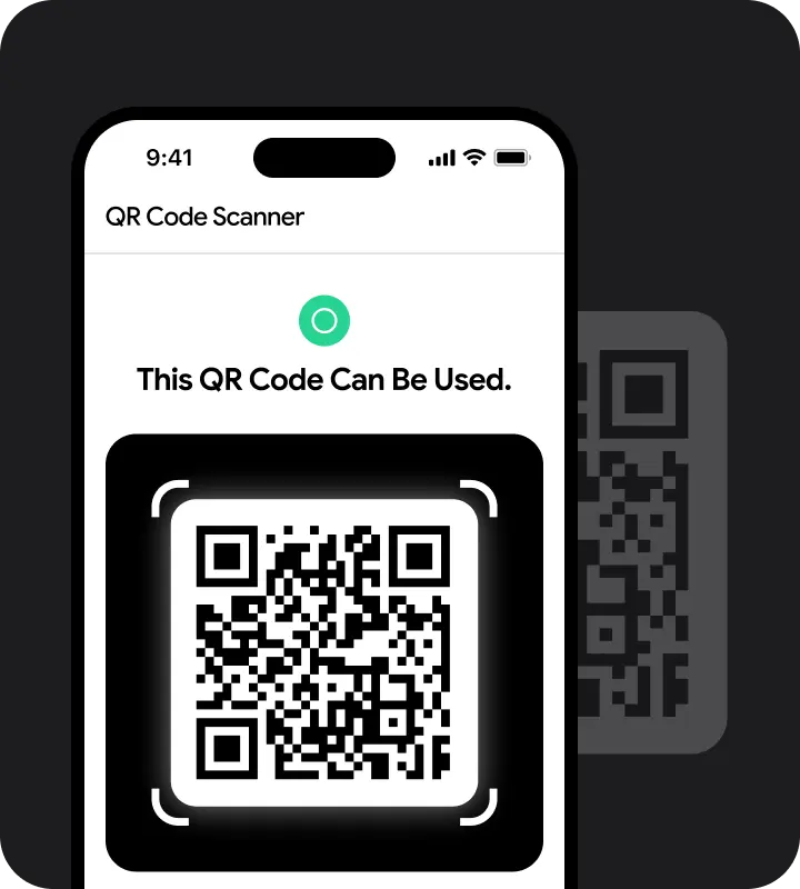 QR code scanner.