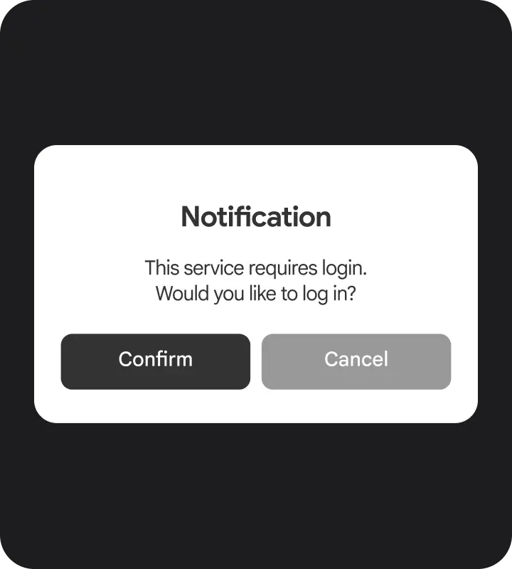 Non-member login guidance settings.