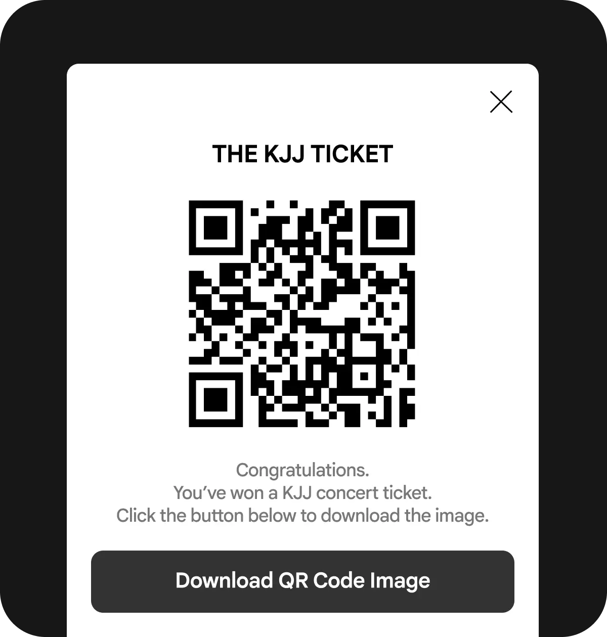 Static QR code image