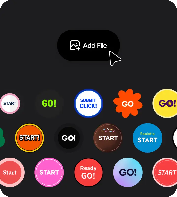 Entry button design tailored to your brand tone and manner.